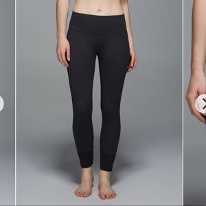 lululemon Ebb to Street Leggings Black Grey 6